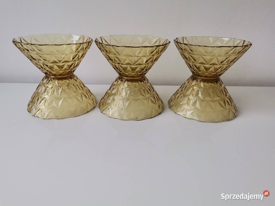 Stare nieużywane miseczki kompotierki 6 Trójkąty śląskie Katowice sprzedam