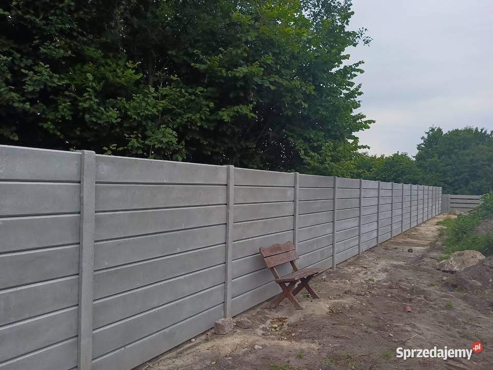 Nowoczesne ogrodzenie betonowe