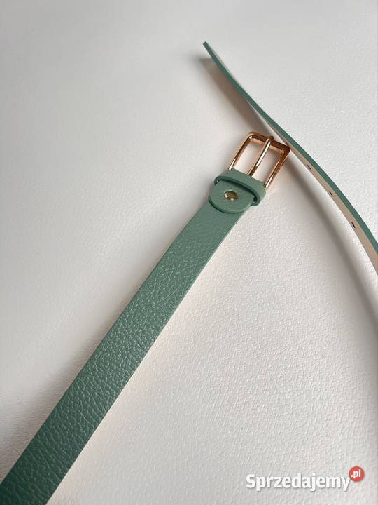 Pasek lupo miętowy skóra Paski Kraków