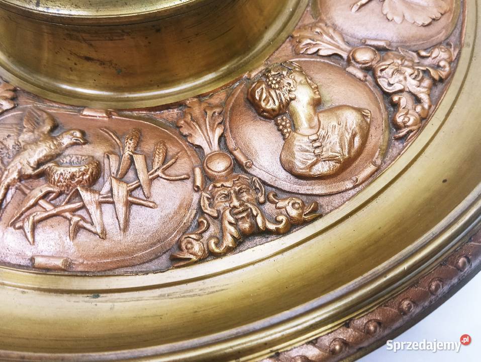 Zegar Medaliony Francja z Brązu 19w lubuskie Nowa Sól