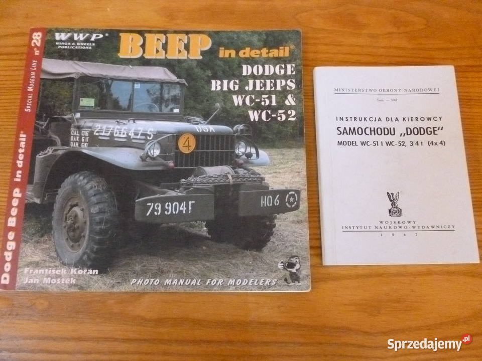 Dodge WC 52 Instrukcja plus książki Mława