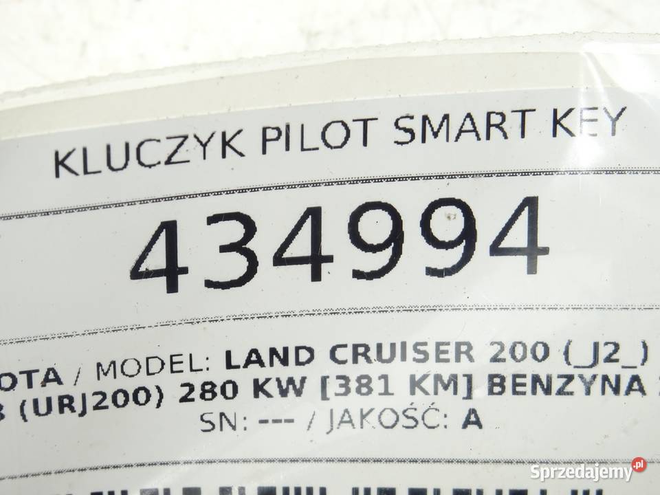 KLUCZYK PILOT SMART KEY TOYOTA LAND CRUISER J20