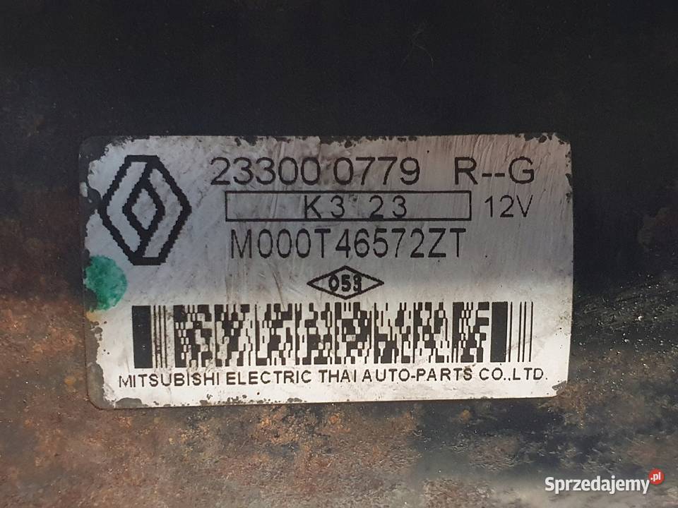 ROZRUSZNIK Dacia Sandero 09 TCe 233000779R osobowe Układ elektryczny silnika Chełm sprzedam