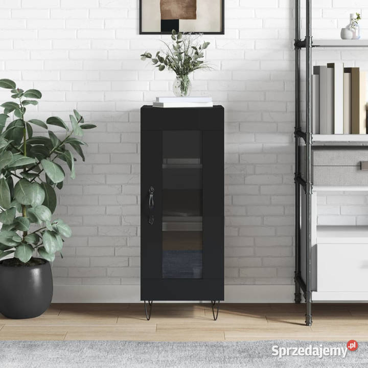 Szafka czarna 345x34x90 materiał drewnopochodny Warszawa