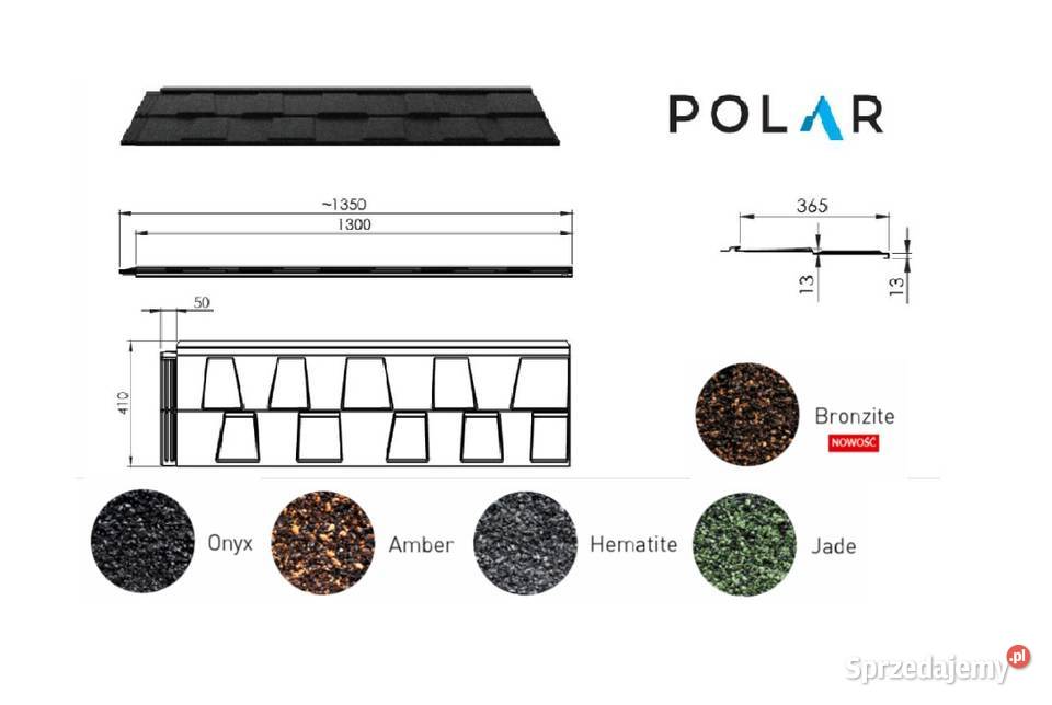 Blachodachówka POLAR ONYX z kruszywem skalnym podlaskie Hajnówka