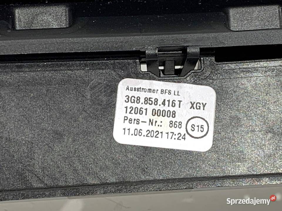 KRATKA NAWIEWU PRZÓD VW ARTEON 3G8858416T Kratki nawiewu