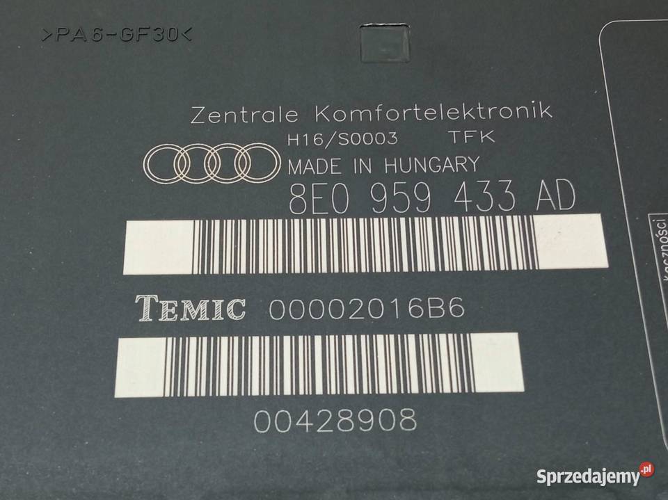 MODUŁ KOMFORTU 8E0959433AD Audi A4 II 20002006