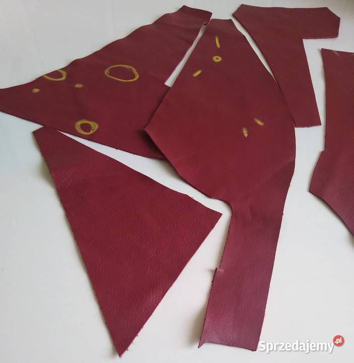 Skóra 140 g Licowa Włoska Czerwony Ciemny Cienka