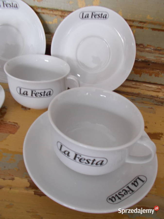 Zestaw Porcelanowych FiliżanekLa FestaLata Szczecin