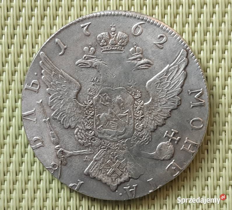 MonetaNumizmatKopia RUBEL 1762 r PIOTR III 30 Numizmatyka mazowieckie