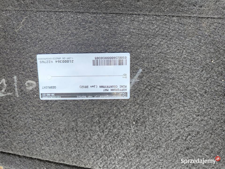 Podłoga bagażnika Mini Countryman R 60 Kłodzko