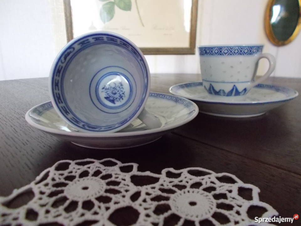 Chińska Porcelana Komplet 2 filiżanek do Kawy zachodniopomorskie Szczecin