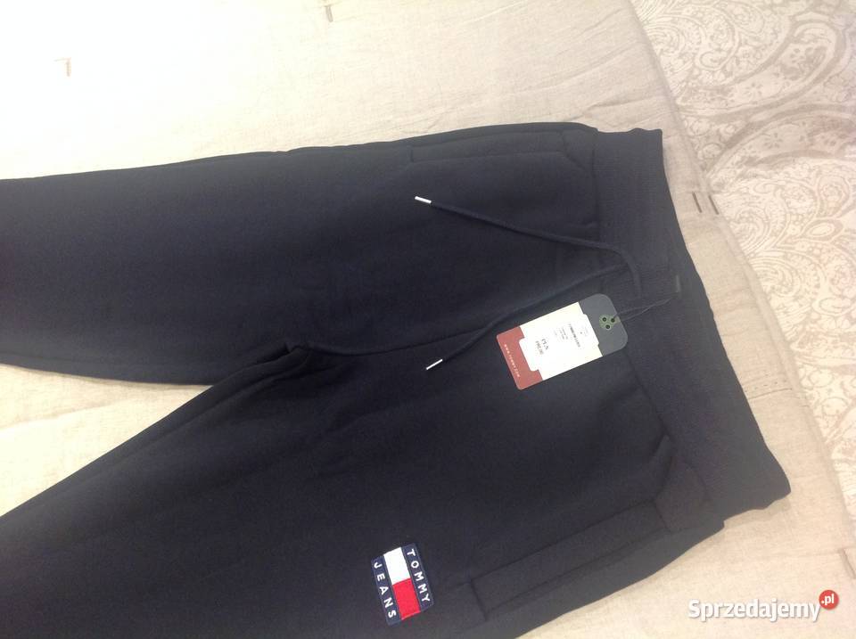 Spodnie Dresowe Tommy Hilfiger r L Ciemny Granat Odzież codzienna Odzież i bielizna męska Nowa Sól