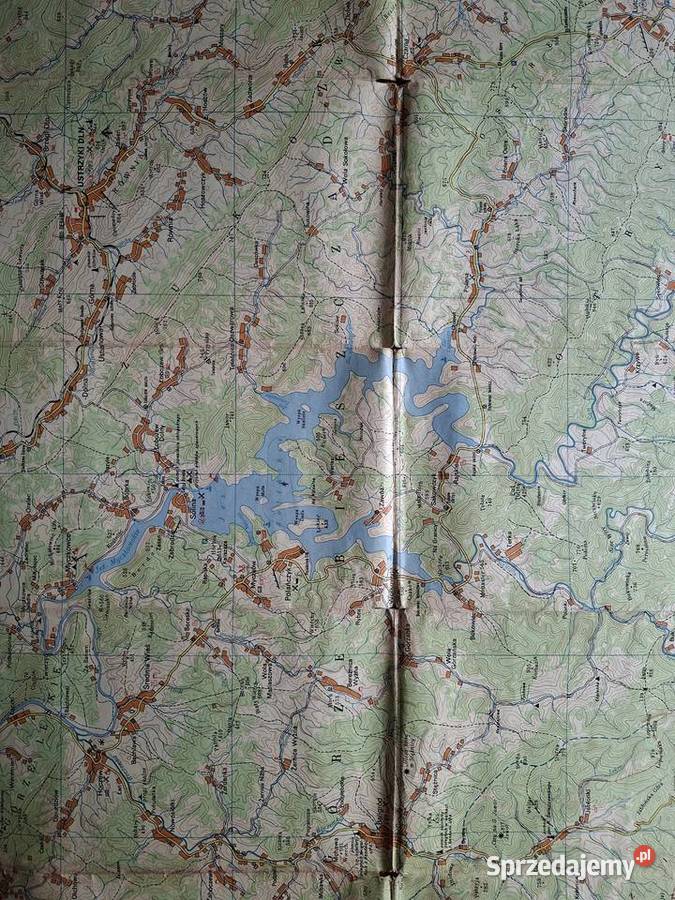 Bieszczady mapa turystyczna Rok wydania 1976 Mapy i przewodniki Kraków