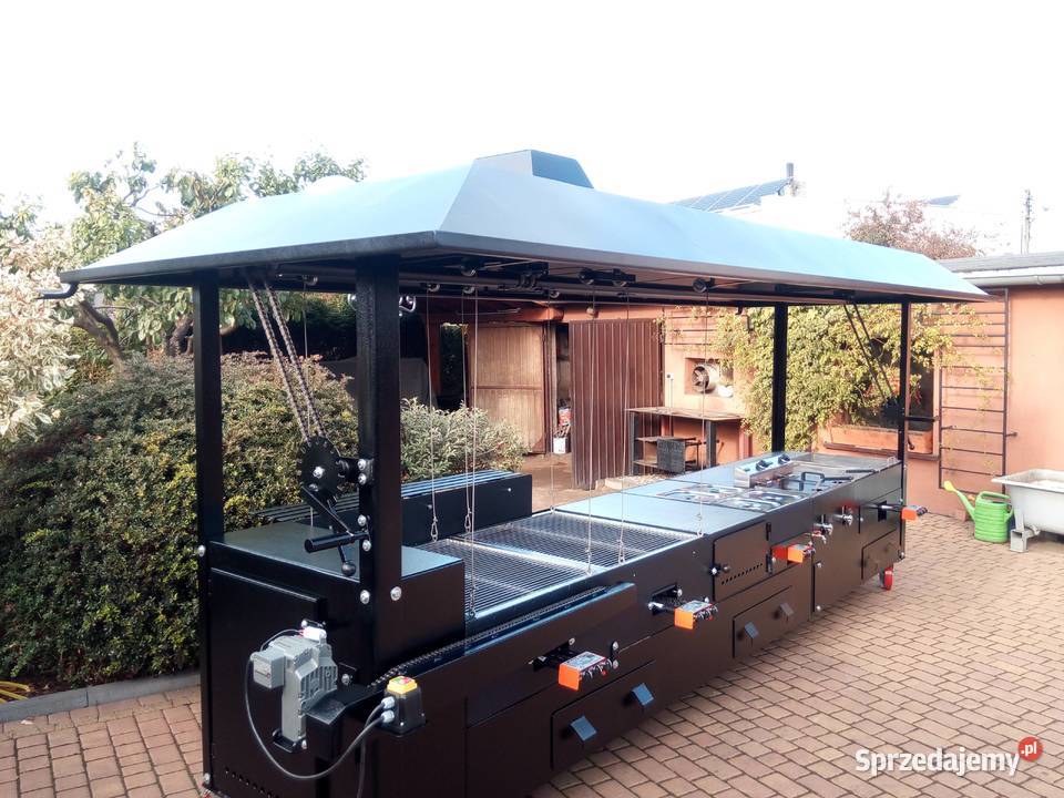 Grill cateringowy gastronomiczny gazowy węglowy Damasławek