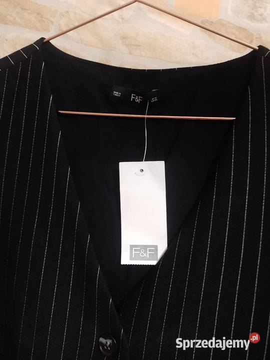 42XL Ekskluzywna czarna kamizelka garniturowa w Rozmiar 42(XL)
