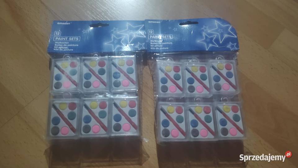 Przenośny zestaw farb akwarelowych z pędzlem