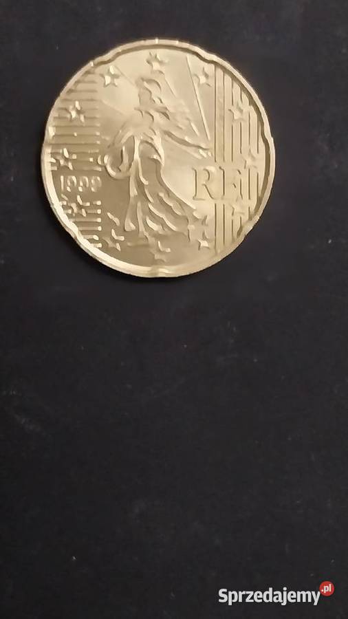 Moneta 20 eurocentów Francja 1999r Numizmatyka Golub-Dobrzyń