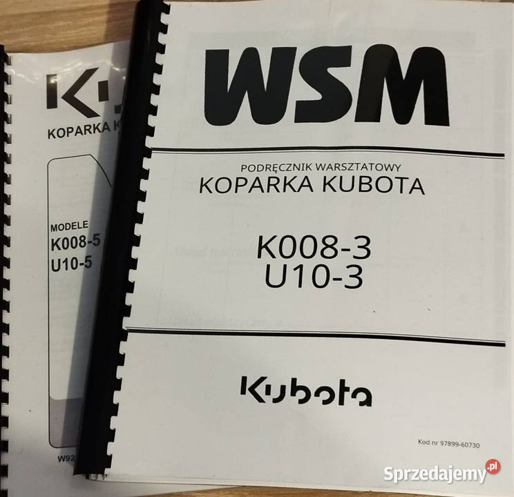 Kubota U103 instrukcja obsługi i książka Olkusz sprzedam