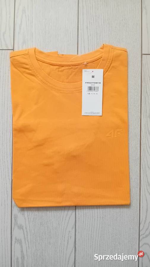 Nowy Oryginalny 4F Tshirt M pomarańczowy z małym Legnica