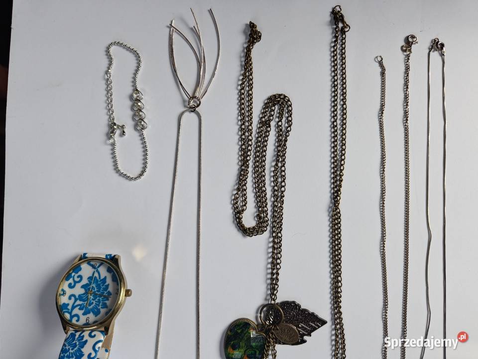 Mieszana kolekcja zegarki łańcuszki bransoletki Poznań