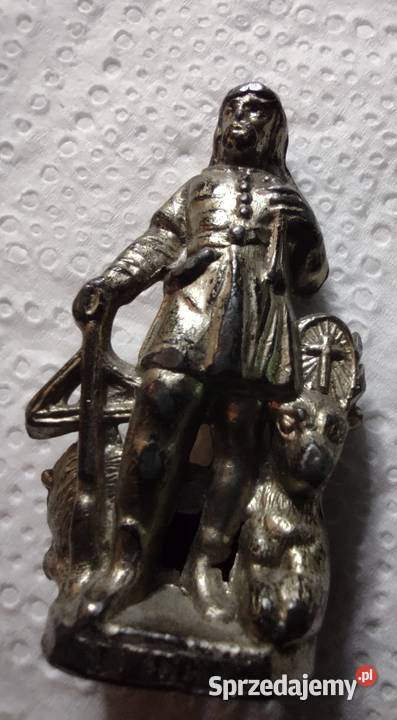 Stara figurka św Hubert jeleń z krzyżem wielkopolskie sprzedam