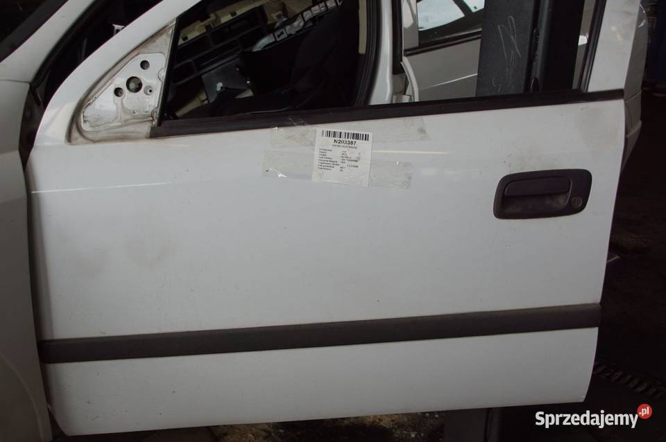 DRZWI LEWE PRZÓD OPEL ASTRA G 10L BIAŁY Lipno sprzedam