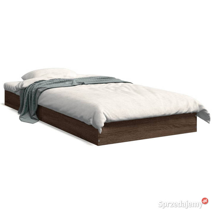 Łóżko bez materaca brązowy dąb 75x190 WM842083 Warszawa sprzedam