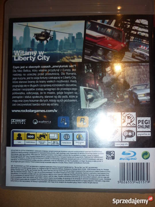 Grand Theft Auto IV GTA IV 3 Sony Playstation 3 Warszawa