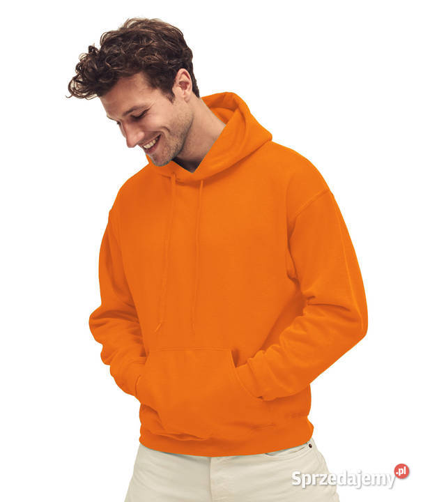Bluza z kapturem kangurka pomarańczowa FRUIT of Odzież codzienna