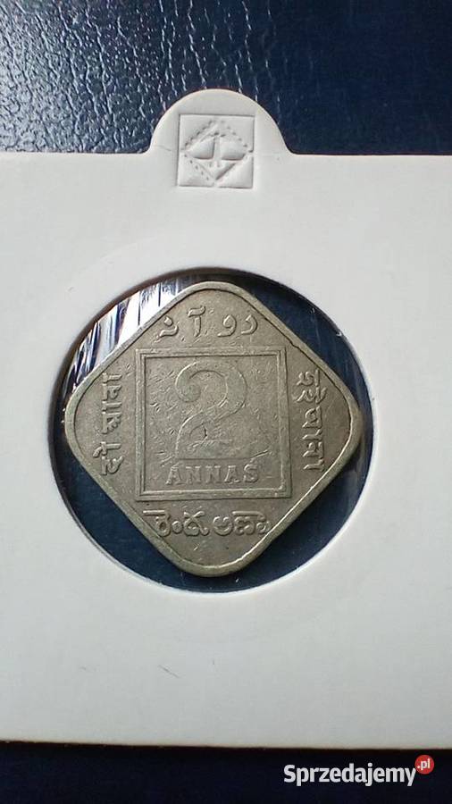 Stare monety 2 anna 1936 Brytyjskie Indie Numizmatyka Numizmatyka