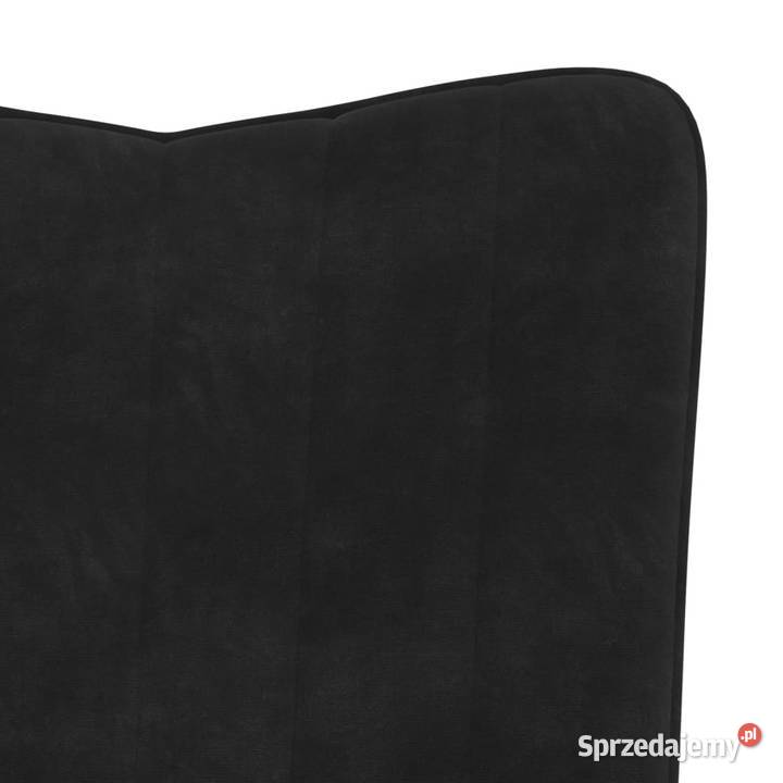 Fotel czarny obity aksamitem WM327683 Warszawa sprzedam