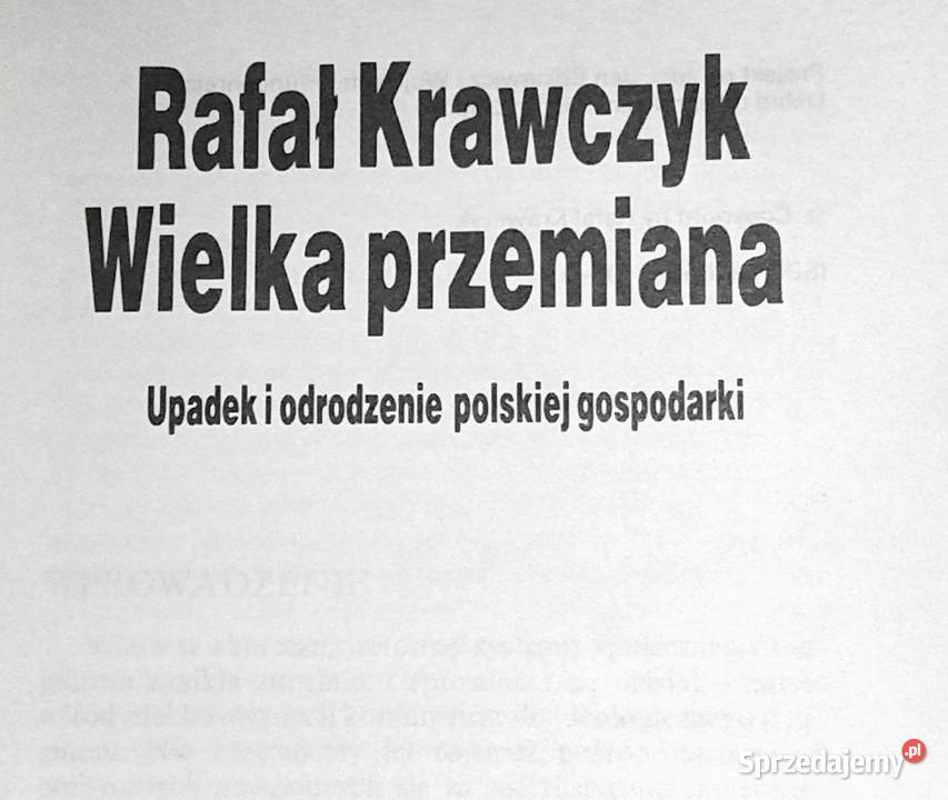 Wielka przemiana Rafał Krawczyk Książki i Podręczniki Chełm sprzedam