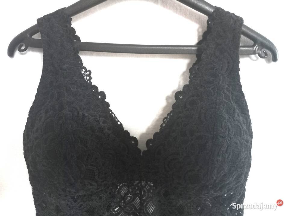 Body czarne Bluzka r 3638 ażur NOWE Białystok