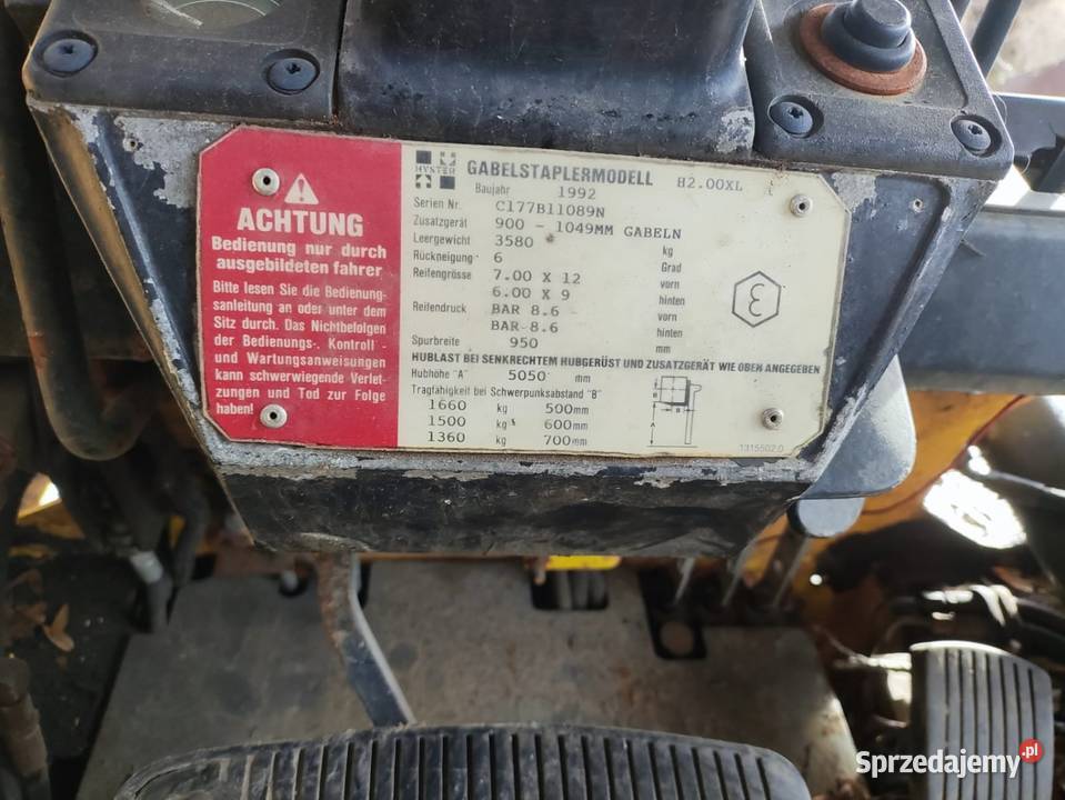 Wózek widłowy HYSTER Hyster Wózki widłowe wielkopolskie Przeźmierowo