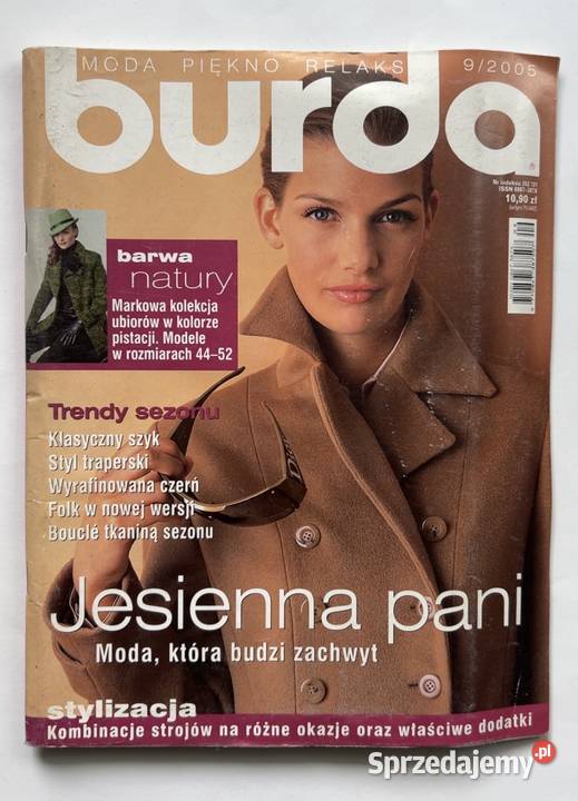 Magazyn Burda 92005 Moda Vintage Wykroje Warszawa