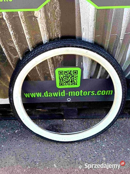 opona 19x225 romet komar simson sr2 BIAŁY bok Motoryzacja Chrzanów