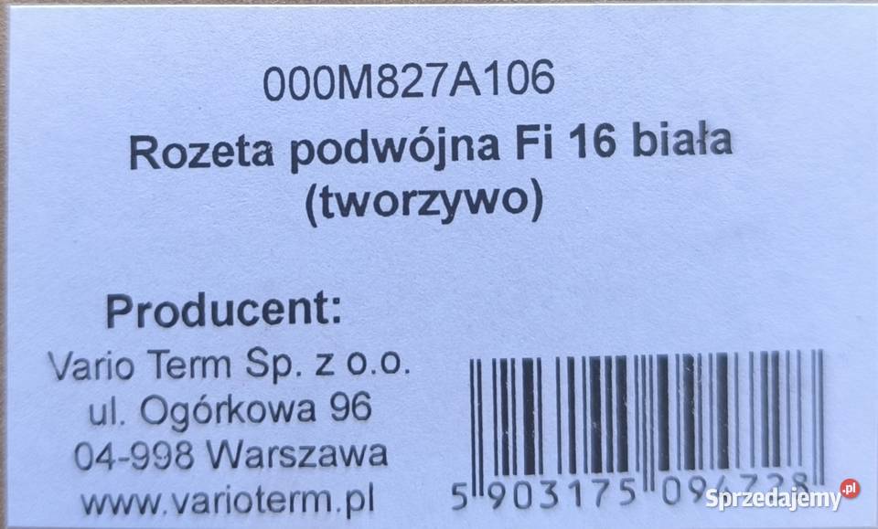 Podwójna rozeta maskująca do rur pex fi 16 Wrocław