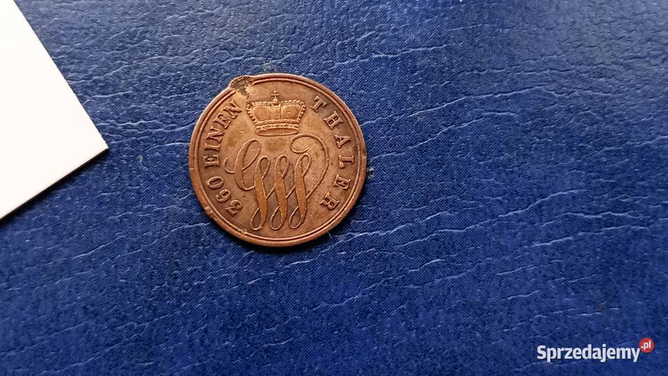Stare monety 1 pfennig 1858 Niemcy Schaumburg Numizmatyka Lesko