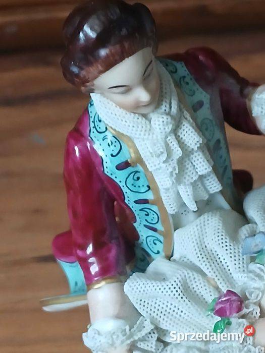 Stara lampka figuralna Drezno para Kraków