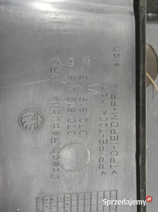 PODSZYBIE PLASTIKOWE KOMPLET 3T Skoda Superb II Rok produkcji 2011