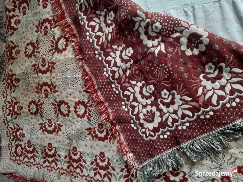 Dwustronne tkane narzuty kapy żakardowe komplet Morąg