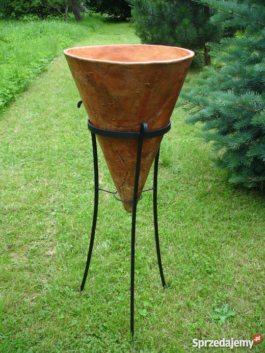 Donica ceramiczna mrozoodporna w stojaku 90 Jelenia Góra