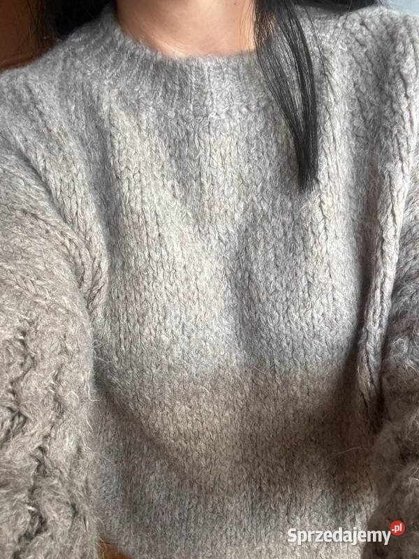 Sweter damski ciepły szary gruby splot oversize Szczecin sprzedam