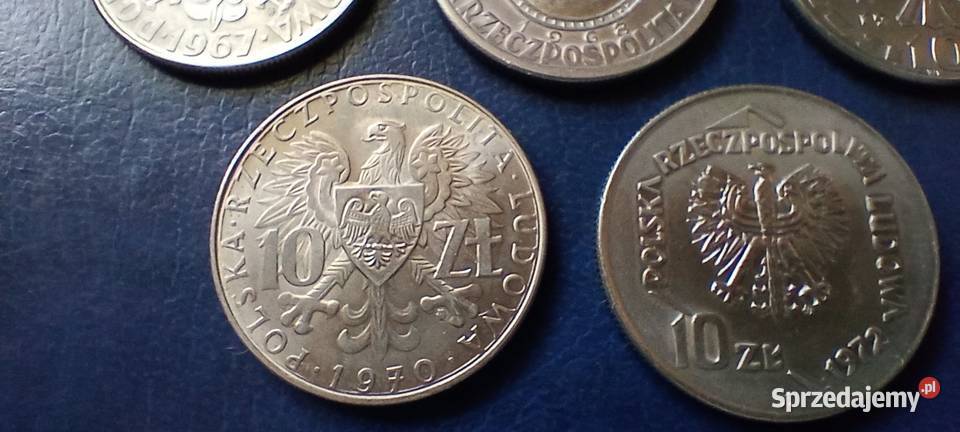 Stare monety 10 złotych 7 monet PRL Polska