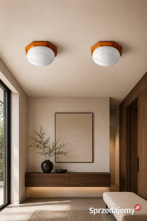 2x lampa sufitowa plafon retro vintage PRL Łańcut