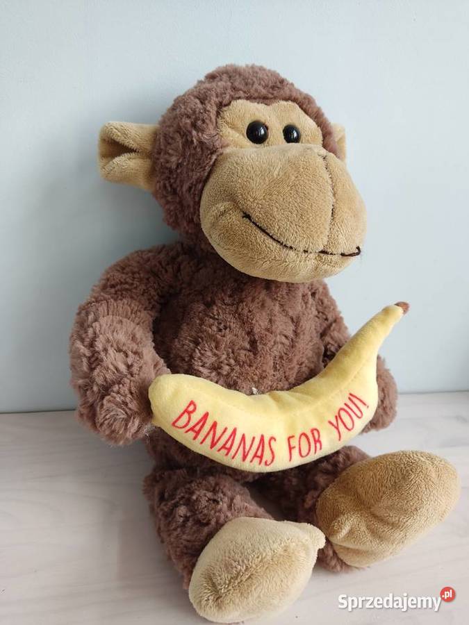 Maskotka pluszowa małpka z bananem Głuchołazy