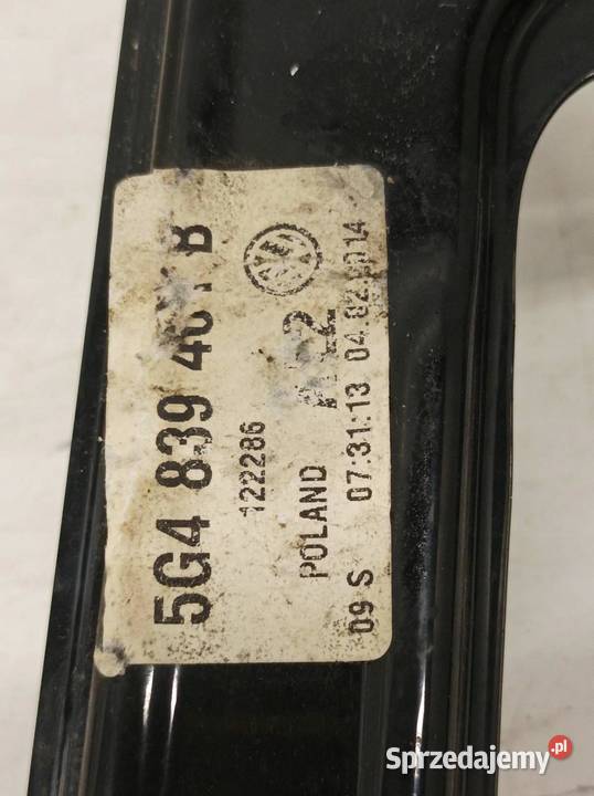 MECHANIZM SZYBY LEWY TYŁ HB 5G4839401B VW świętokrzyskie