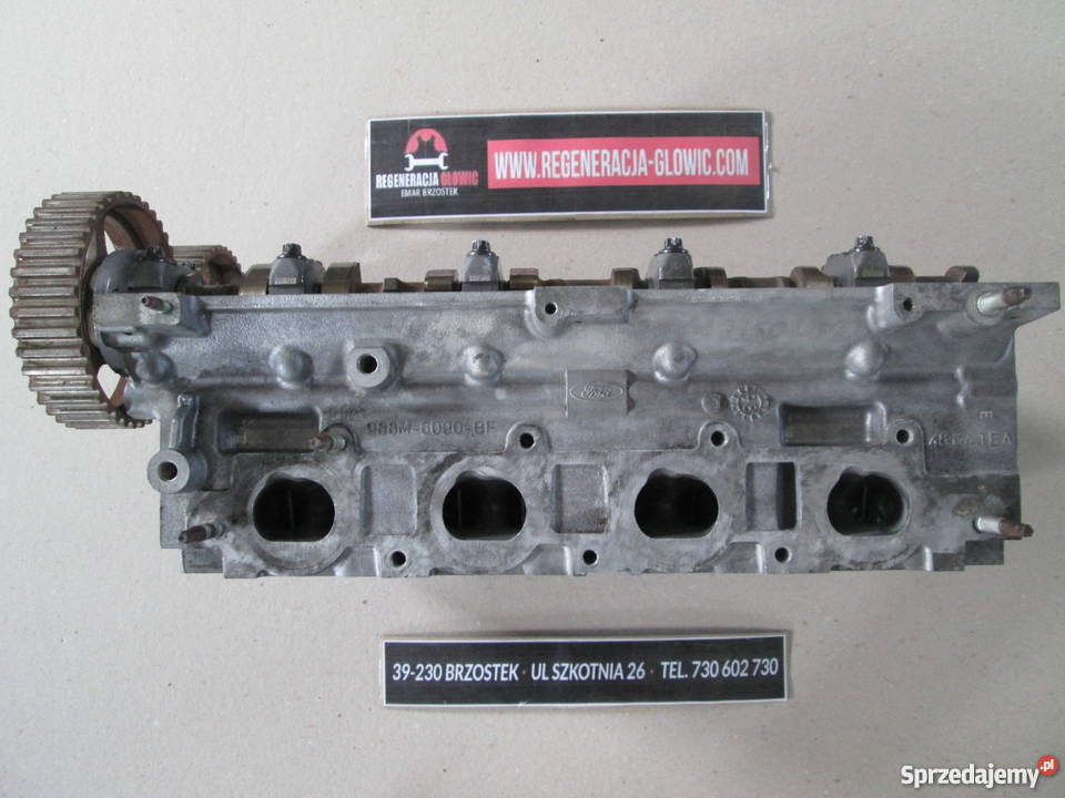 GŁOWICA FORD 18 16V Benzyna 988M6090BF Focus głowice cylindrów Silniki i osprzęt Brzostek