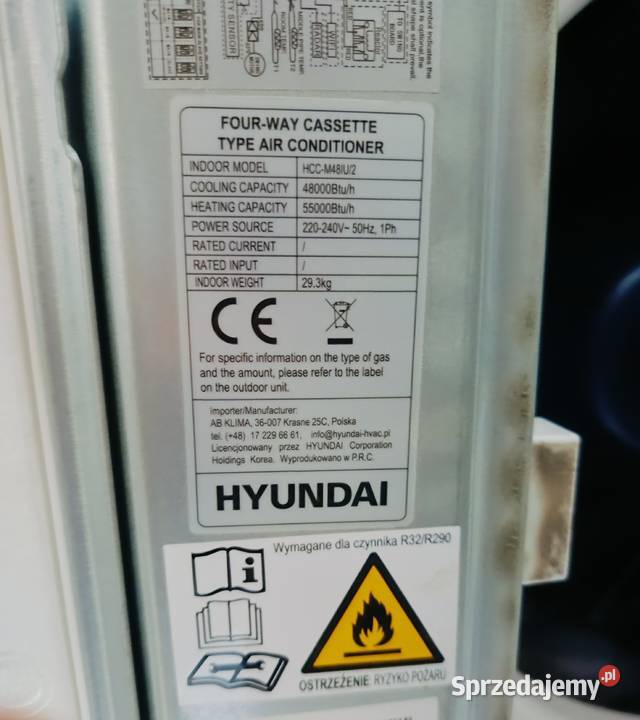 Klimatyzator HYUNDAI 14kW z agregatem Gniezno sprzedam